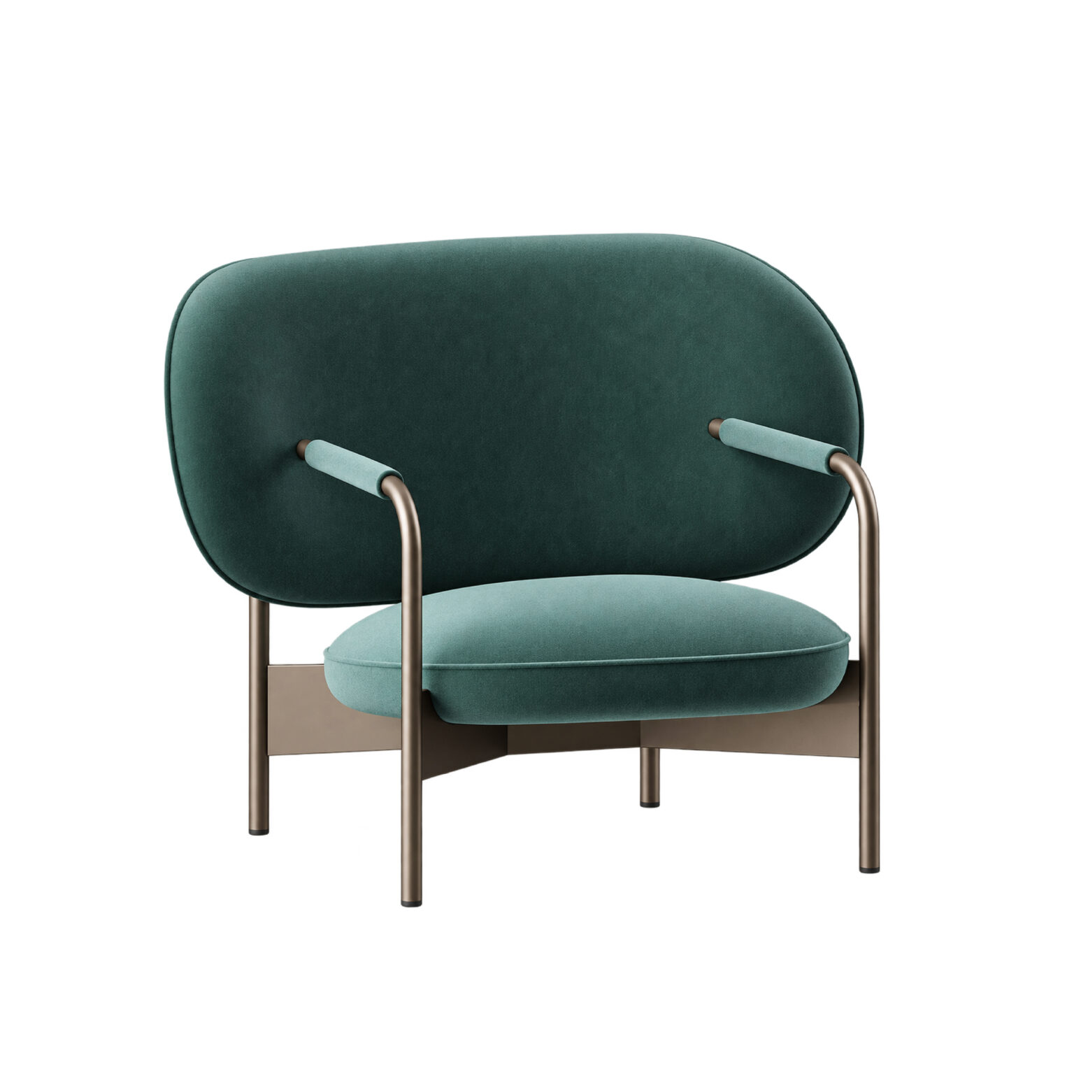 Bonaldo Cross Lounge Chair No. II by Alain Gilles, Architectural Deconstruction (2006–2015) - three-quarter view, The Series of Years, Bonaldo Space Bangkok