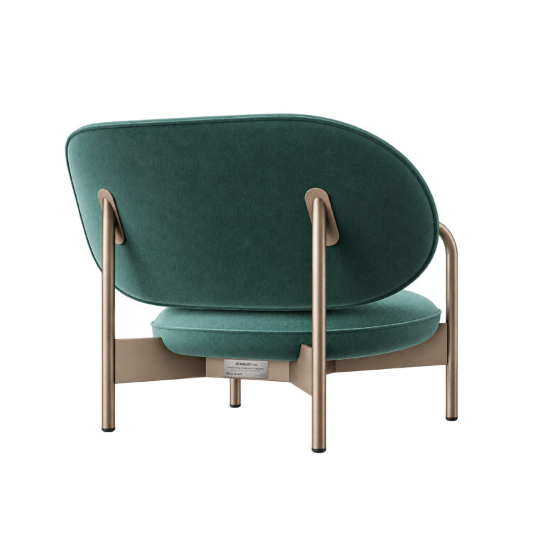 Bonaldo Cross Lounge Chair No. II by Alain Gilles, Architectural Deconstruction (2006–2015) - with the hand-signed brass plaque fitted beneath the seat, The Series of Years, Bonaldo Space Bangkok