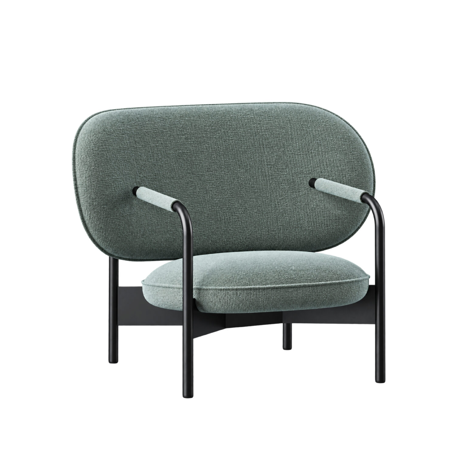 Bonaldo Cross Lounge Chair No. IV by Alain Gilles, High-Tech Boom (1986–1995) - three-quarter view, The Series of Years, Bonaldo Space Bangkok