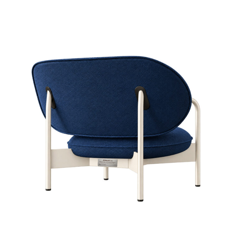 Bonaldo Cross Lounge Chair No. V by Alain Gilles, Post-Modern Play (1976–1985) - with the hand-signed brass plaque fitted beneath the seat, The Series of Years, Bonaldo Space Bangkok