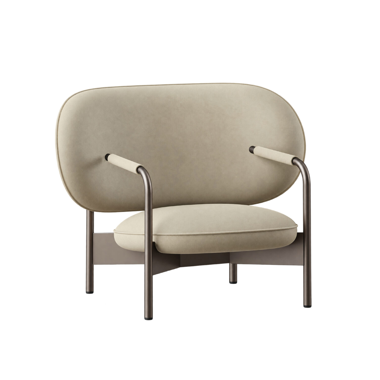 Bonaldo Cross Lounge Chair No. VI by Alain Gilles, Radical Pop & Color (1966–1975) - three-quarter view, The Series of Years, Bonaldo Space Bangkok