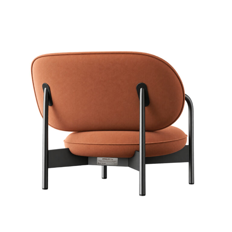 Bonaldo Cross Lounge Chair No. VIII by Alain Gilles, The Organic Curve (1946–1955) - with the hand-signed brass plaque fitted beneath the seat, The Series of Years, Bonaldo Space Bangkok