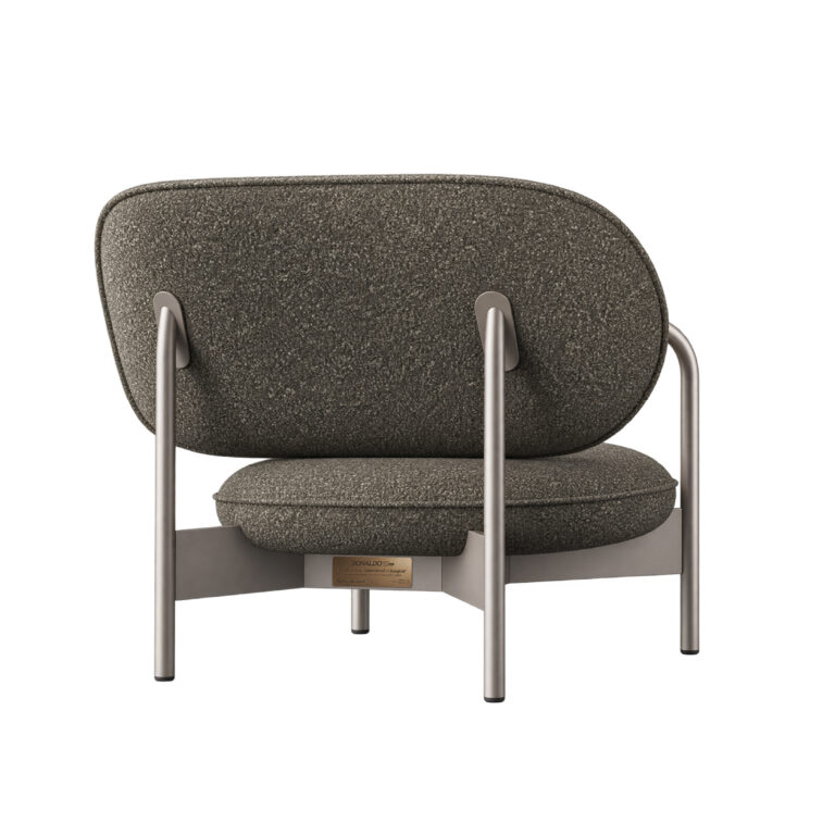 Bonaldo Cross Lounge Chair No. IX by Alain Gilles, The Root & Craft (1936–1945) - with the hand-signed brass plaque fitted beneath the seat, The Series of Years, Bonaldo Space Bangkok